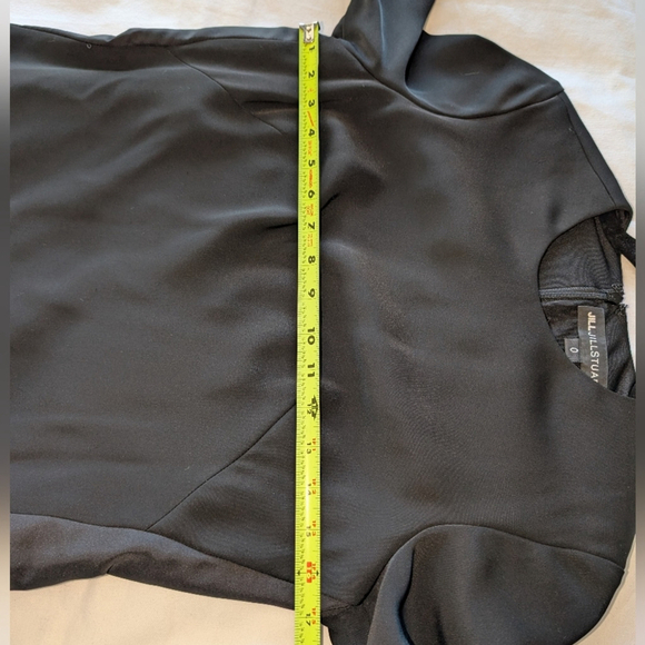 Jill Jill Stuart Long Sleeve High Slit Black Formal Evening Gown Size 0 - Picture 2 of 7